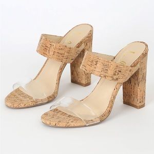 Lulus Marlowe Cork High Heel Sandals